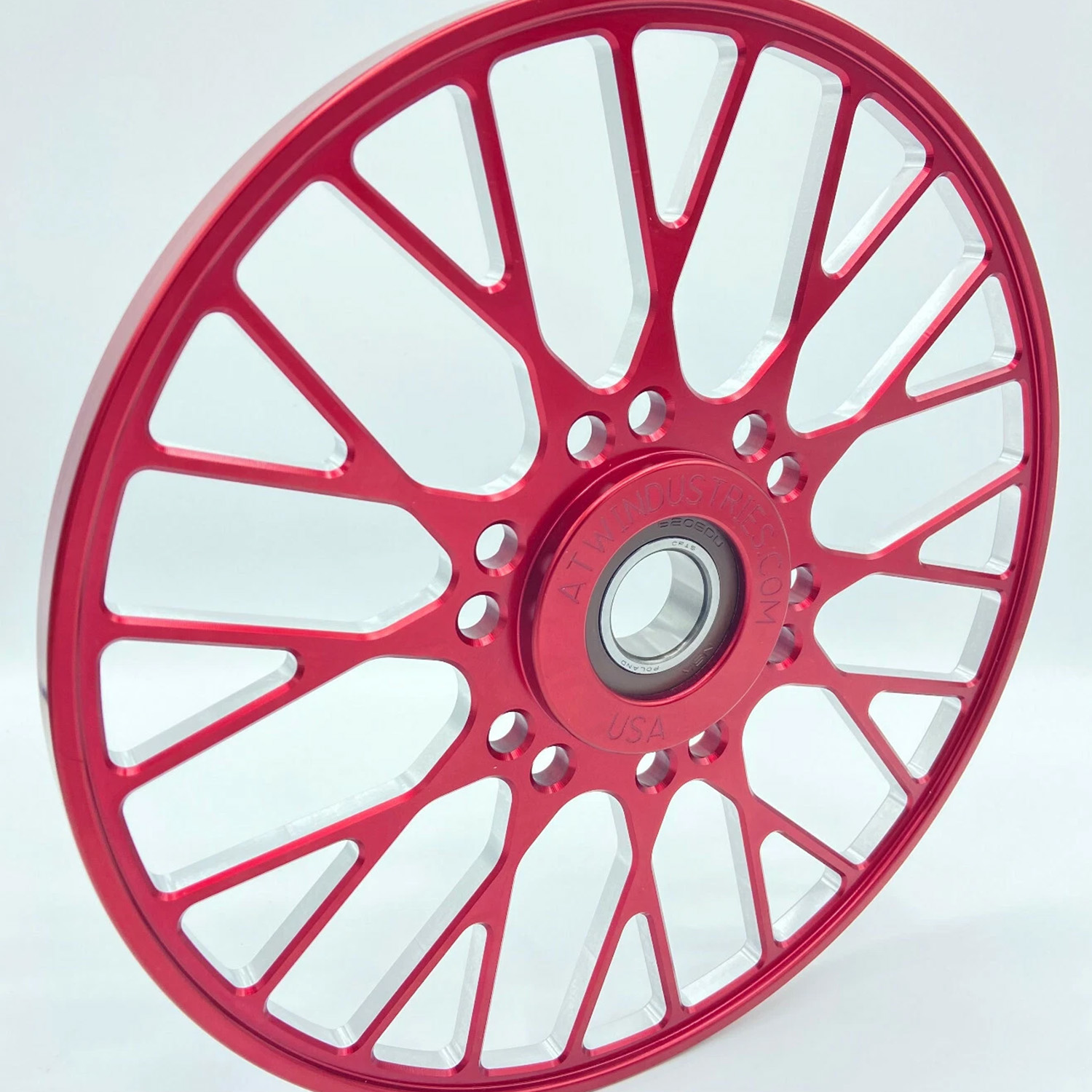 Billet-snowmobile-big-wheels-10in-alpha-wheels-red