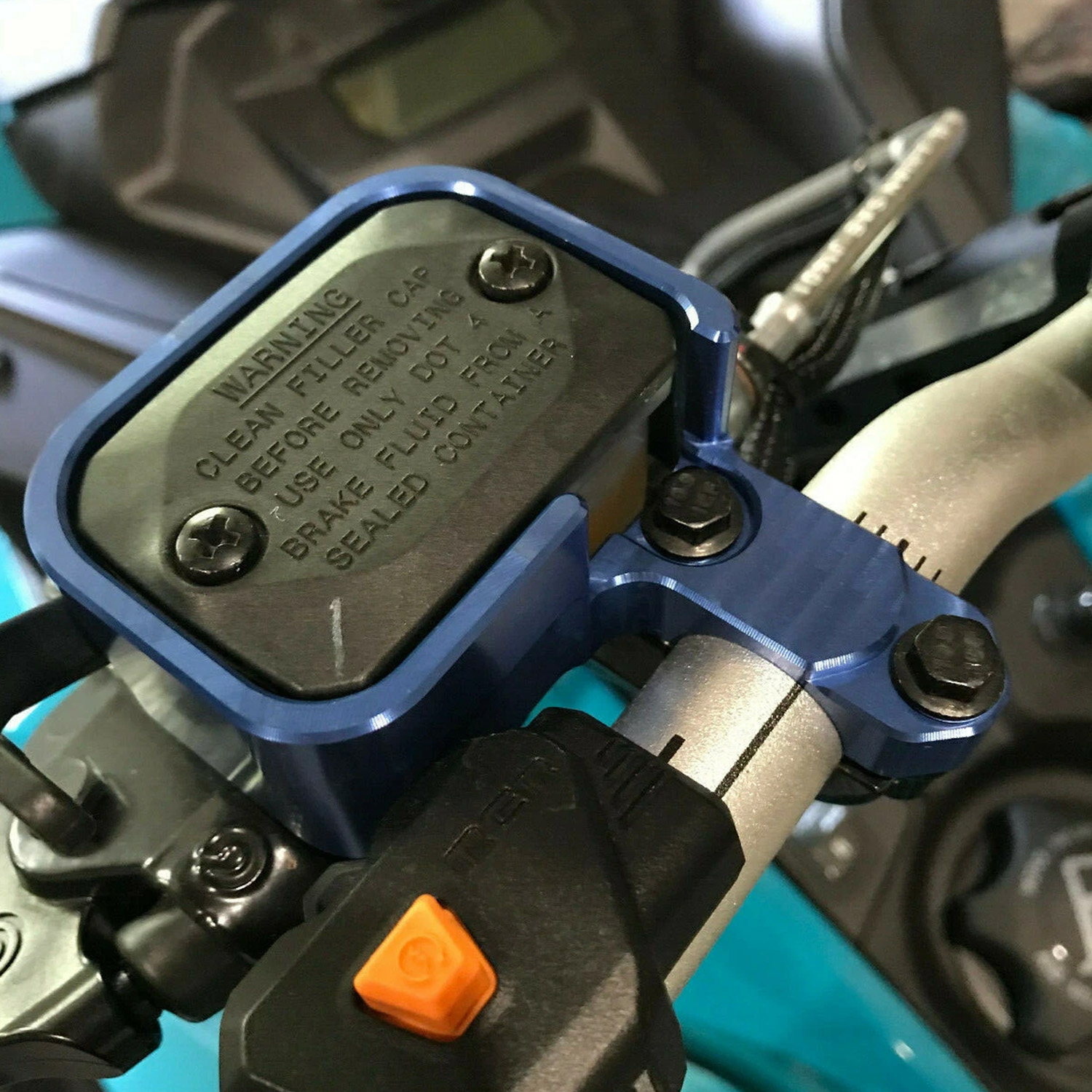 Ski-doo-lynx-gen-5-brake-reservoir-guard-light-blue-anodized